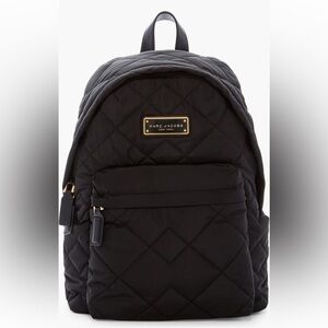 MARC JACOBS QUILTED SMALL BLACK NYLON BACKPACK